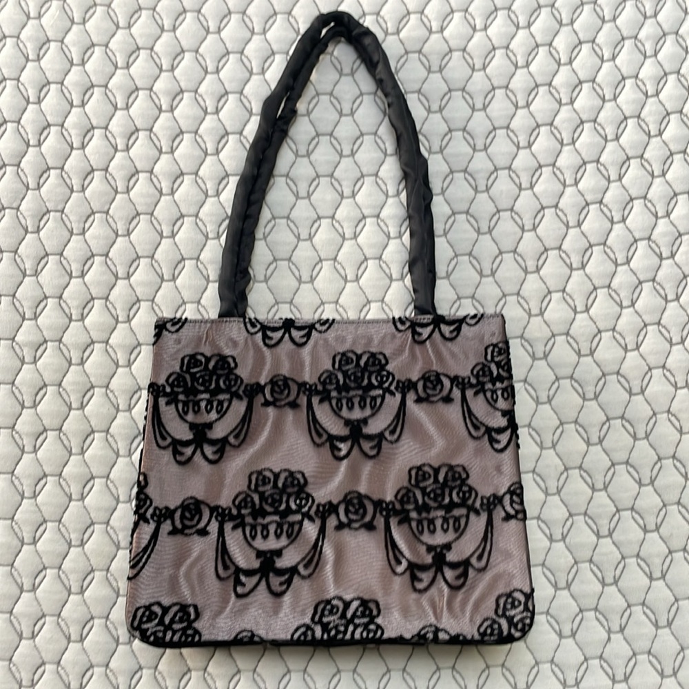 Stunning Black and Pink Parisian Inspired Elegant Evening Bag Purse